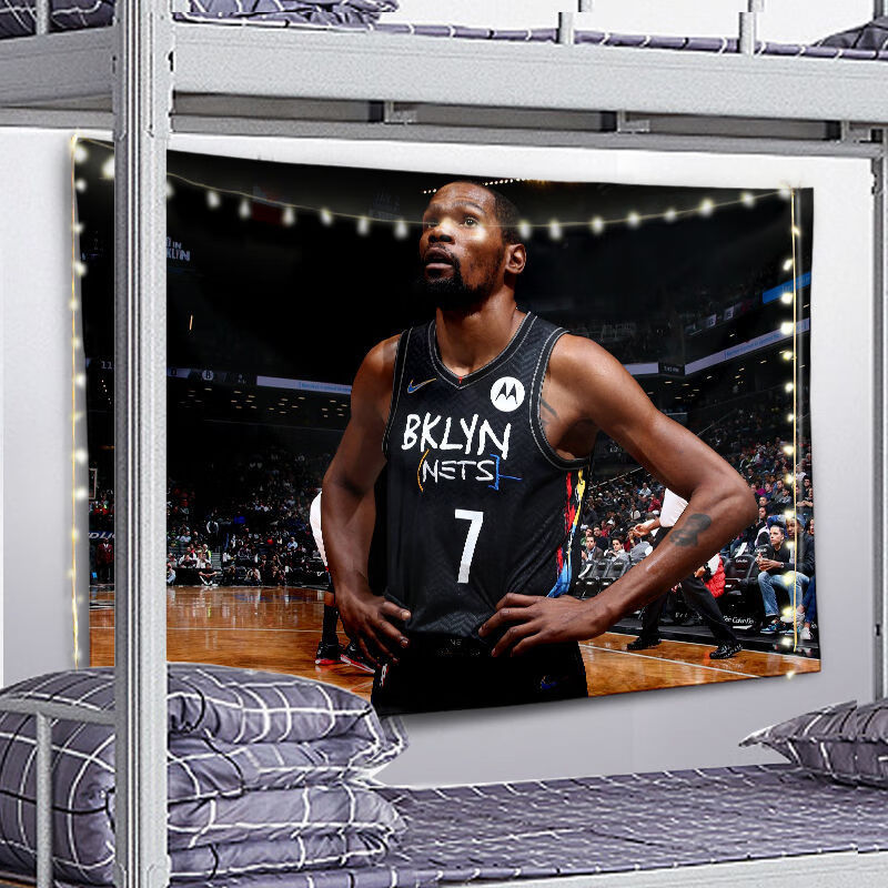杜兰特海报nba篮网杜兰特kd海报欧文哈登周边宿舍ins出租改造背景布挂