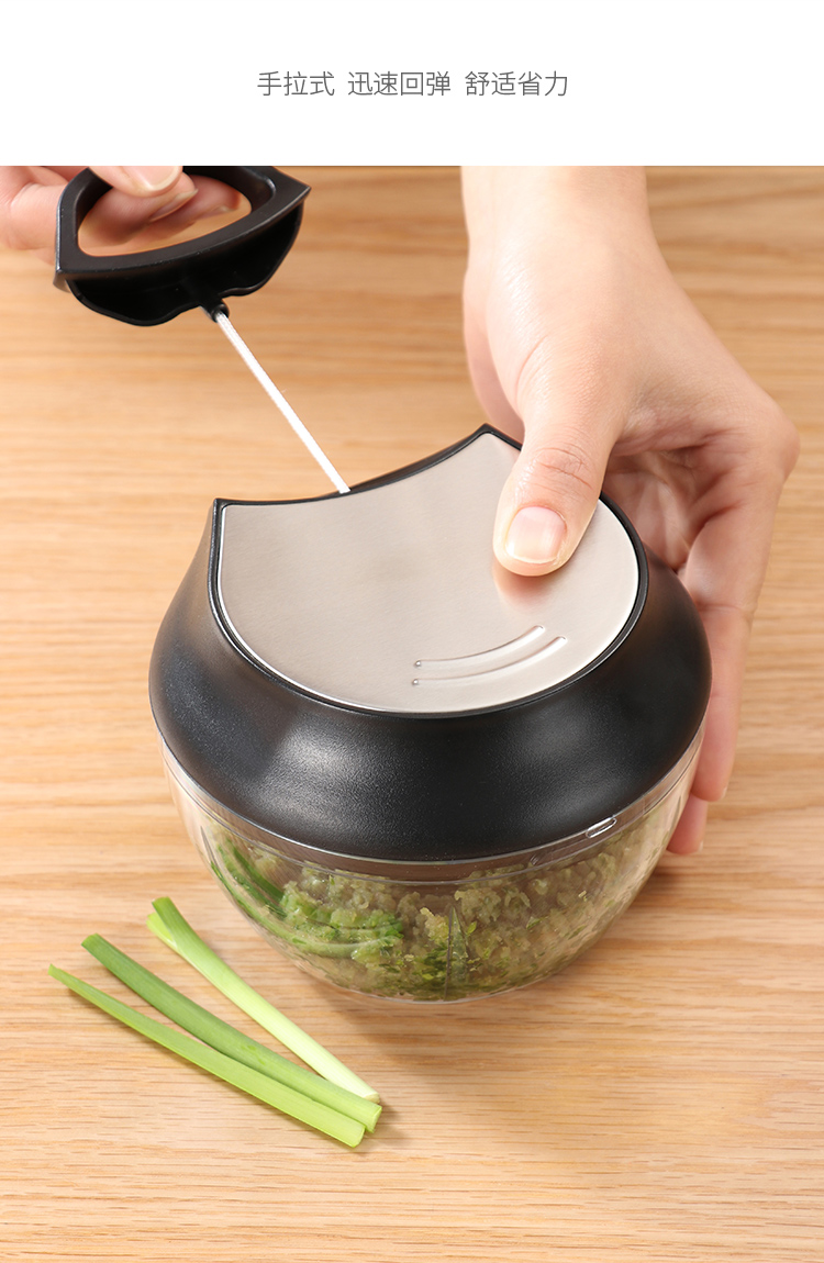 手动蒜泥切蒜器家用大蒜碎菜搅碎小旋风料理机剁辣椒神器料理机
