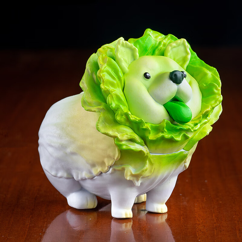 白菜狗手办白菜犬菜狗动漫手办模型蛋糕装饰汽车载摆件