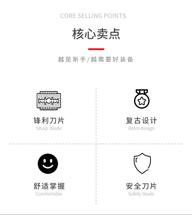 防刮伤安全剃刀刮刀理发修面刮脸刀刮胡刀剃须刀手动老式刀片 #实木剃刀+刀包+10刀片