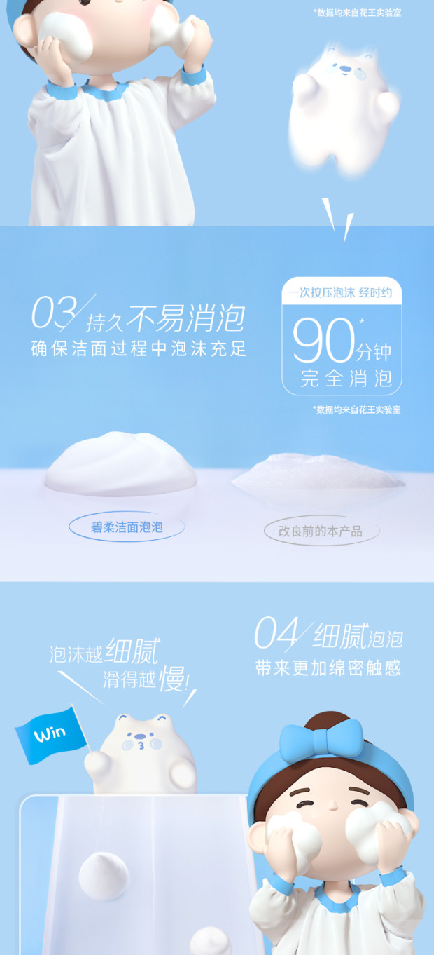 碧柔（Biore）洁面泡泡温和清洁按压式微米泡泡保湿控油舒缓洗面奶 控油型 160ml