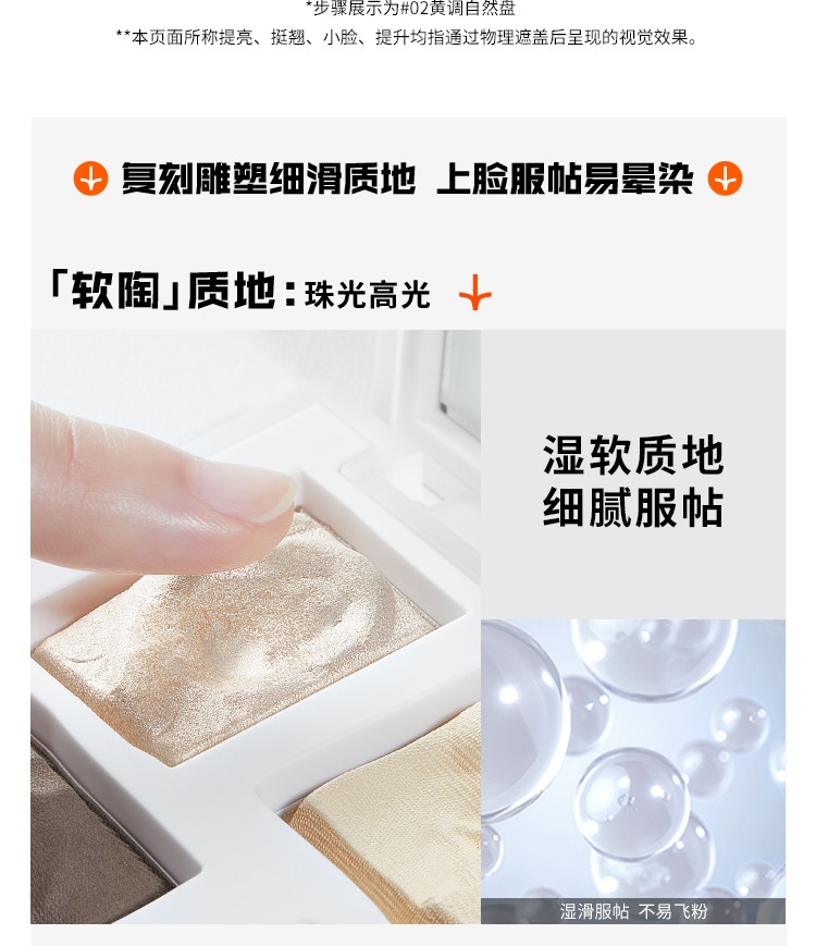 小奥汀（littleondine） 小奥汀雕塑家高光修容一体盘大卫修容盘哑光提亮鼻影阴影 01粉调白皙盘（适合白皮） 23.5g