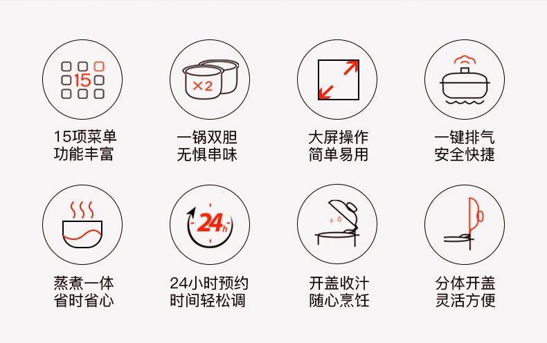 杰霆jiet电压力锅2升3升4升5升6l家用电高压锅煮饭煲汤炖肉焖鸡质保ol