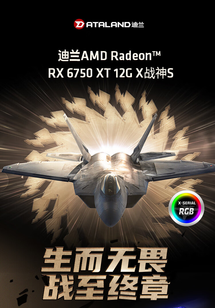 迪兰（Dataland） AMD Radeon RX6700XT 12G 吃鸡游戏显卡 RX6700XT战神 【单显卡】