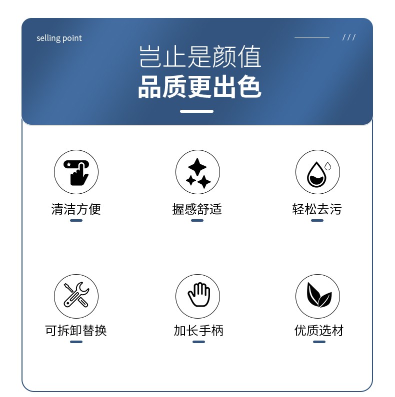 165672-半物新语 长柄锅刷厨房洗锅刷子刷锅神器可挂家用洗碗水槽灶台不粘油清洁刷 长柄1个+3个纳米清洁球-详情图
