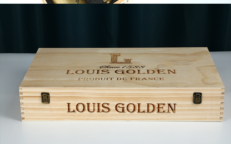 路易高登louisgolden法国进口红酒古堡干红葡萄酒750ml6支整箱装木箱