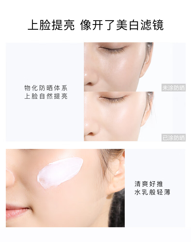 HomeFacialProhfp美白持久防晒霜 清爽提亮肤男士女士紫外线高倍防晒隔离SPF50+ 40g