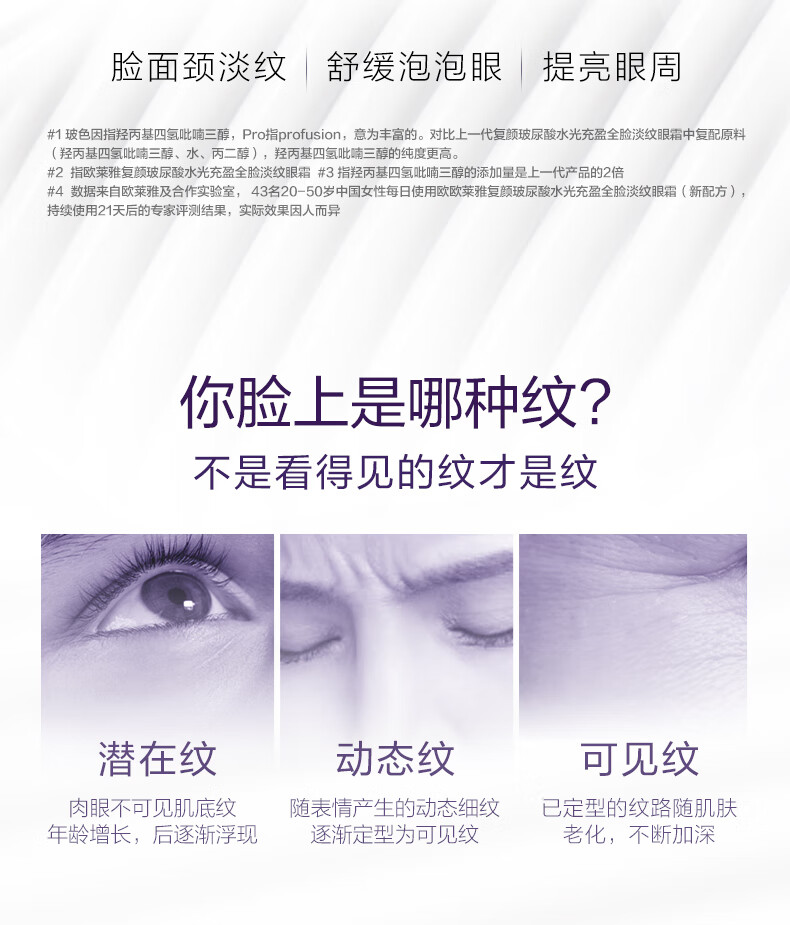 焱蜀（精选好物）第二代紫熨斗眼霜玻色因全脸提拉眼周 弹润柔滑