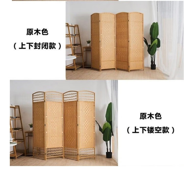 帝兰慕 免安装屏风隔断客厅折叠移动卧室遮挡家用现在简约玄关墙新中式办公室实木折屏美容会所酒吧简易屏风 全封蓝色一片价格 2米高*0.5米宽