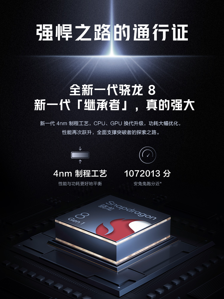 vivo iQOO 9 Pro 12GB+256GB 传奇版 2KE5超视网膜屏 全新一代骁龙8 超声波指纹 双模5G全网通手机iqoo9pro