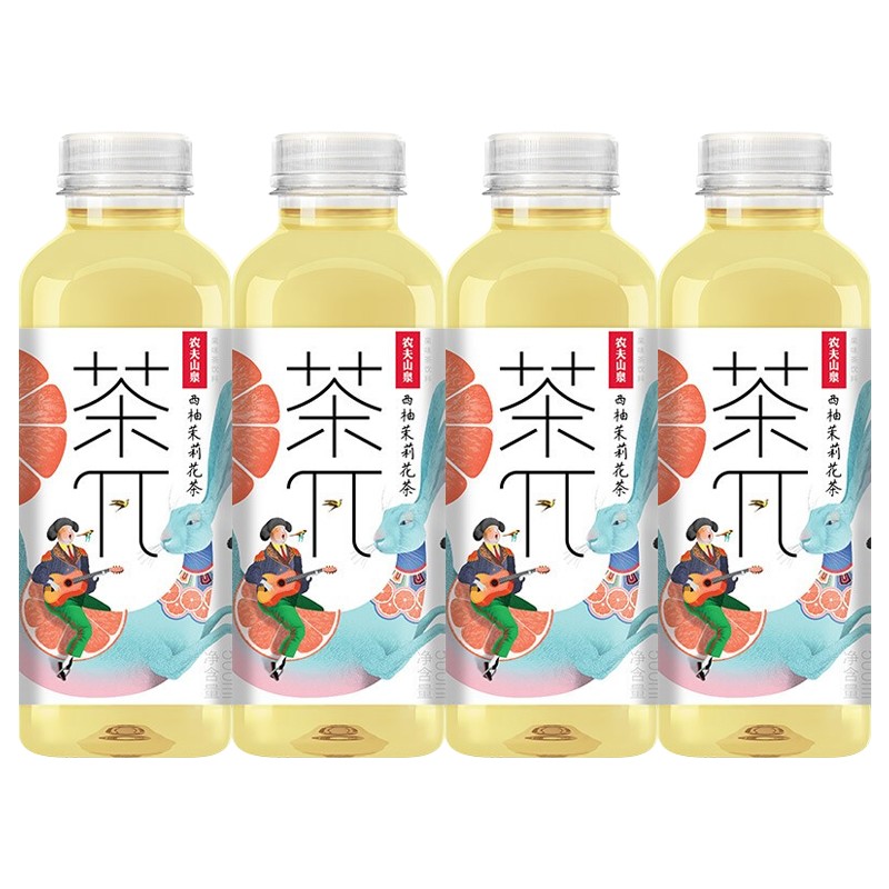 农夫山泉茶派茶兀果味饮料500ml4瓶随机混合4瓶
