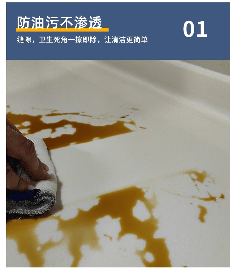 千棵树厨房台面灶台贴膜大理石透明石英耐高温抗菌包边不可60厘米石保护膜桌面防水防油耐高温贴纸 【不可包边】抗菌耐高温膜 宽60厘米x5米长(拍多件连着发)详情图片6