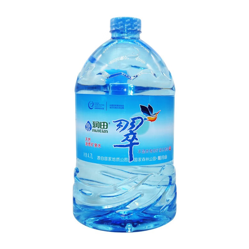 润田翠runtian350ml500ml24瓶整箱饮用水天然含硒矿泉水47l2桶箱