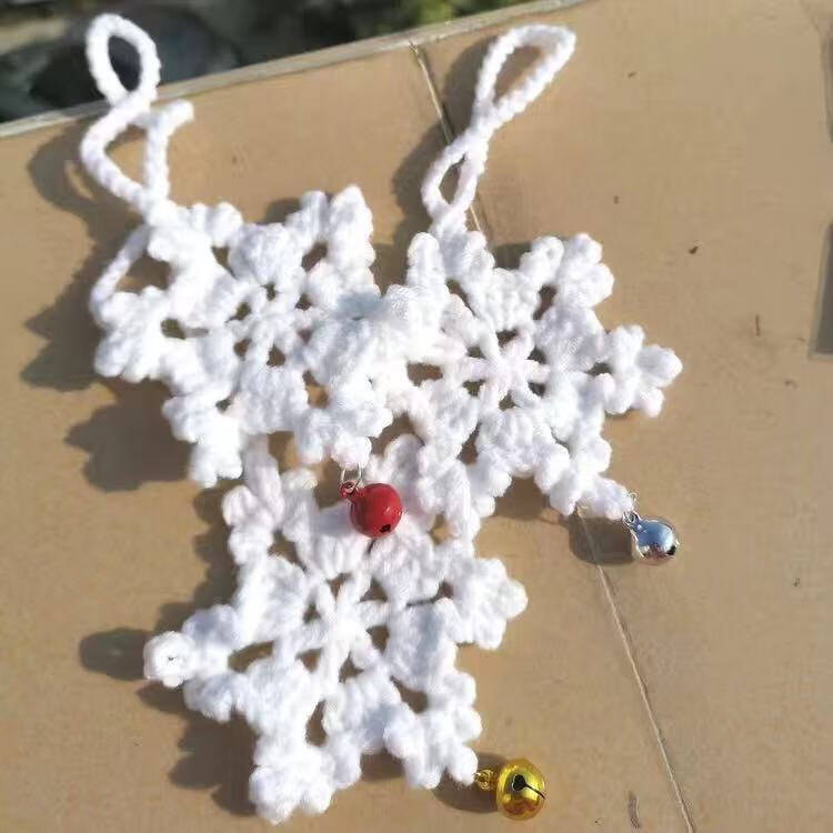 神采奕奕送你冬天的一片雪花手工diy钩针毛线编织自制送男友闺蜜包包