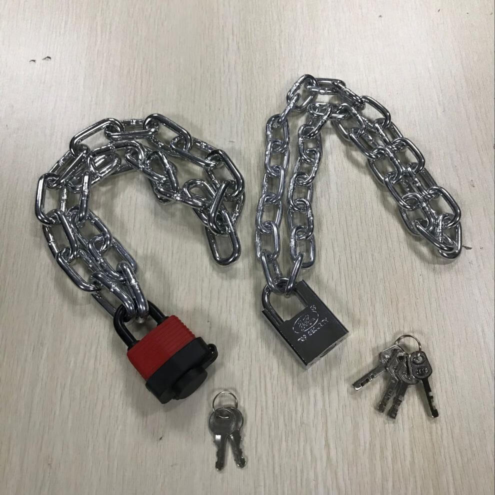 链条锁环形锁自行车电动摩托车抗液压链条锁防盗链子电瓶锁山地车门