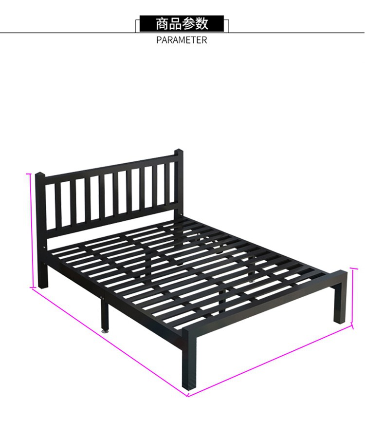 床架1.8x2米北欧铁架床铁床双人床1.8米现代简约欧式铁艺床1.