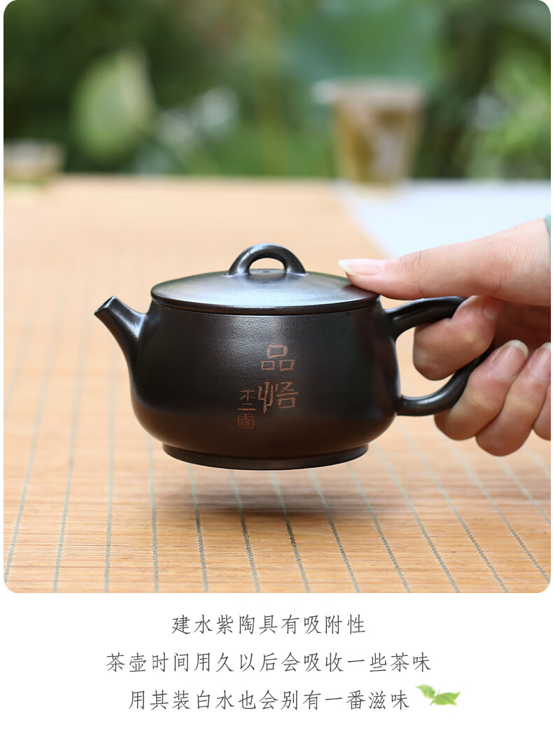 建水紫陶壶紫陶茶壶泡茶壶功夫茶壶茶具礼品不二k10k11k38k39乐烧紫陶