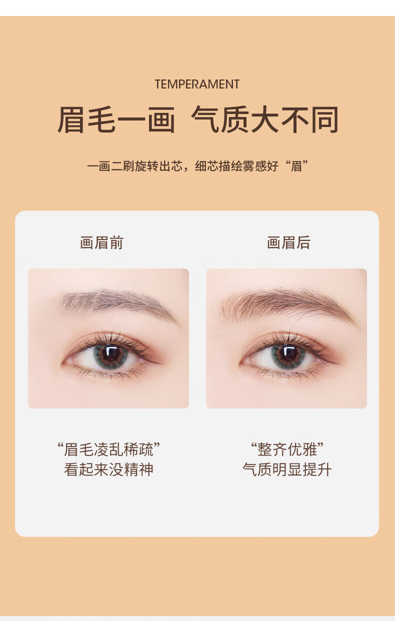 A【2支装】麦欧丽立体多效双头眉笔三角一字初学者防水防汗眉笔不易晕染此款 简装 塑封无盒 3#中咖 百搭（适合：自然发色 咖啡色 深棕发色）