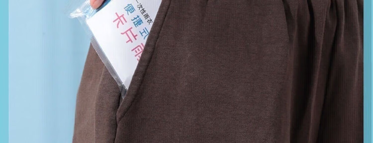 话语一次性雨衣卡片式便携口袋加厚户外旅游漂流压缩雨披成人儿童通用 10件