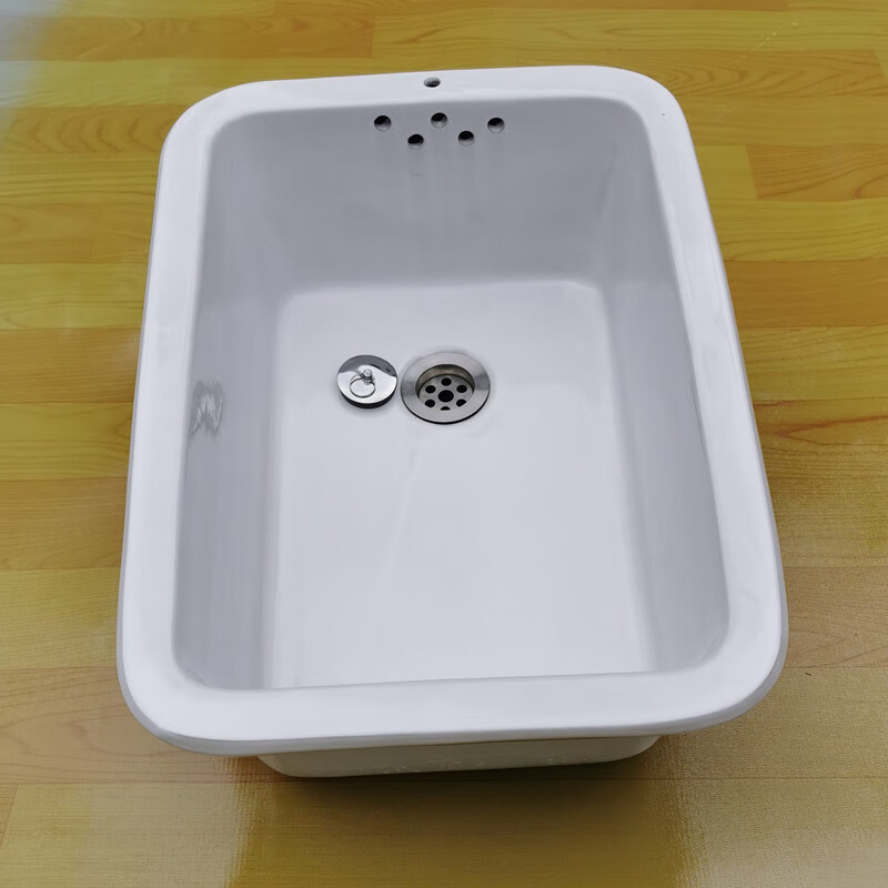老式陶瓷洗菜盆水斗洗碗盆厨房水槽阳台洗衣盆单槽室外水池洗手盆5035