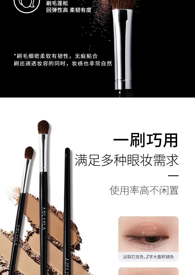 AOLANLA 美国15号眼影刷小号小圆头专业眼影便携一支装化妆刷 15# 眼影刷