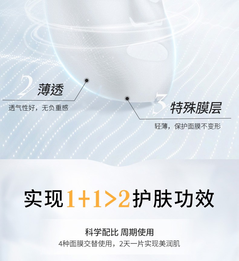 D18 神经酰胺面膜男女补水保湿提亮嫩肤紧致面部精华5片 角鲨烷五片装/盒