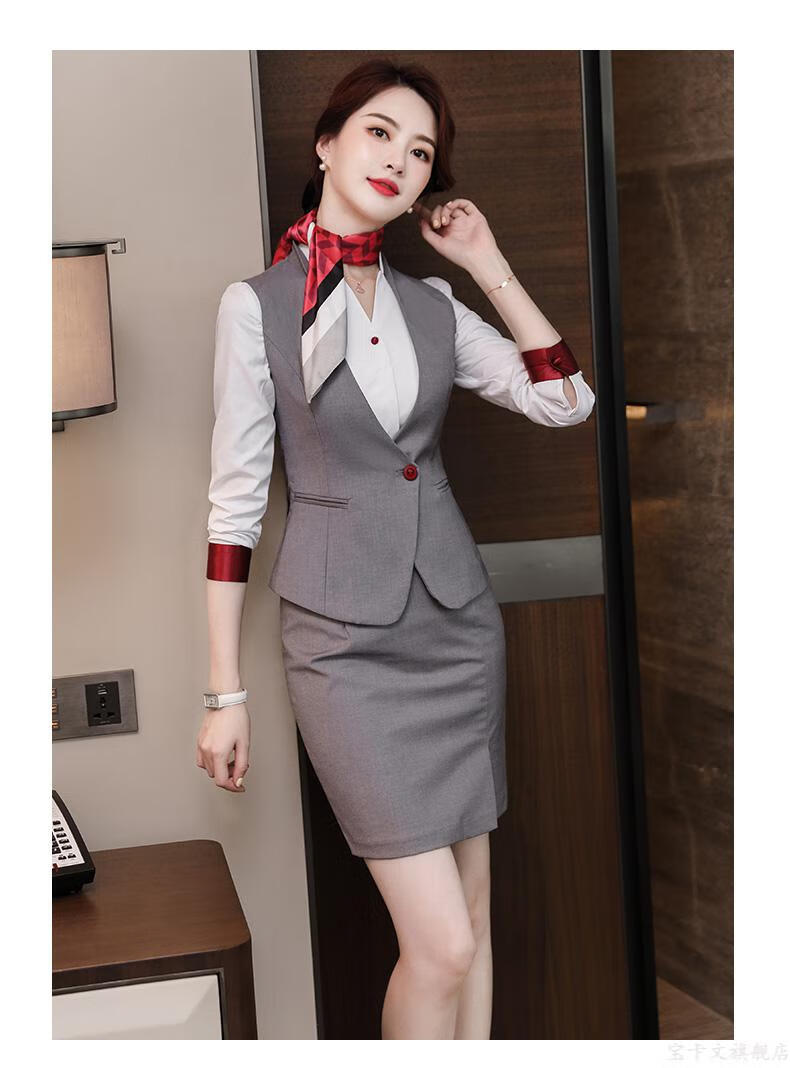 物业客服形象岗服装套装女款秋冬前厅展厅接待酒店前台职业装女秋冬