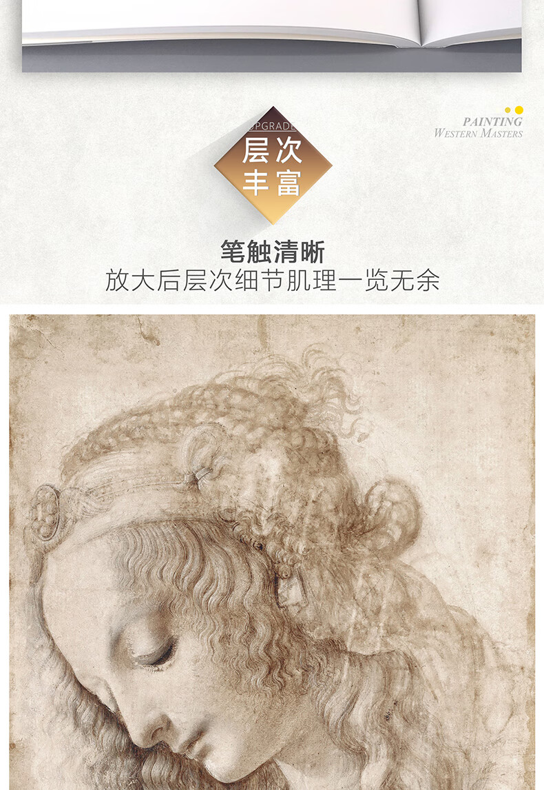 临摹大师素描肖像头像人像500年经典世界名画手绘画册人物典藏版书籍