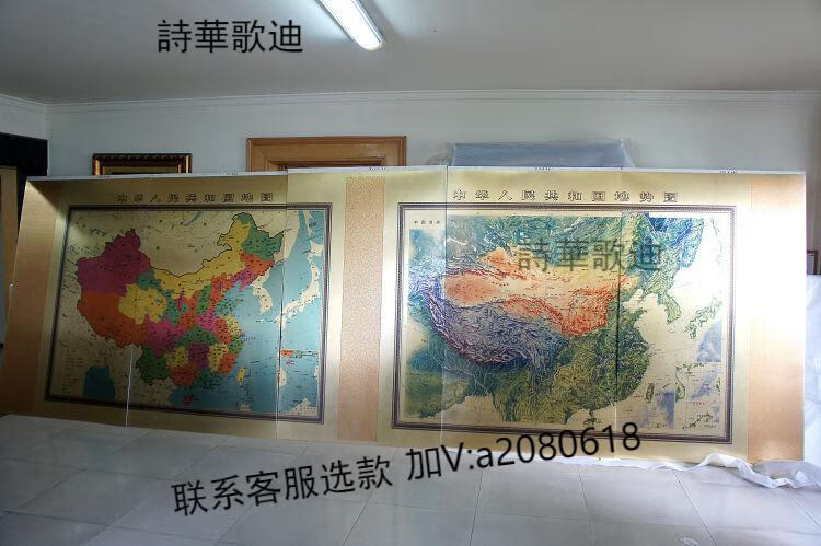 诗华歌迪铜版画中国世界地图大厅办公室会议室壁画金属装饰画开业蚀刻