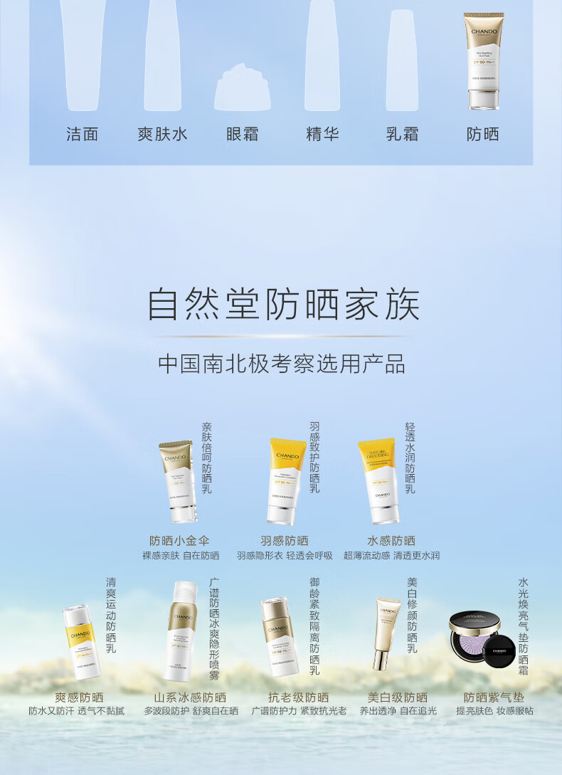 自然堂防晒霜乳妆前隔离小金伞清爽保湿养肤烈日防水防汗遮瑕控油 多重防晒隔离霜30ml淡绿色