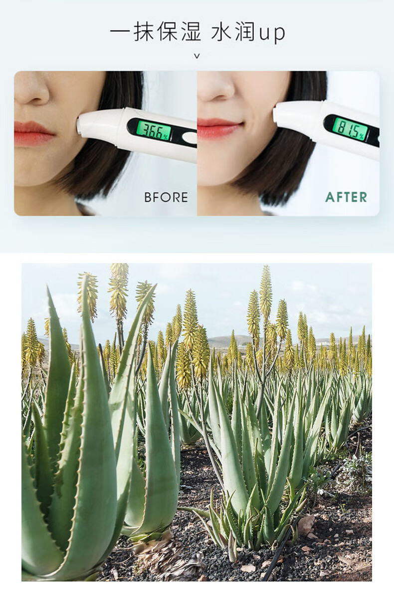 百雀羚气韵面霜芦荟凝胶（补水 保湿）清爽不粘腻 润护干燥粗糙肤质 弹润细腻有光泽 芦荟胶*2瓶装