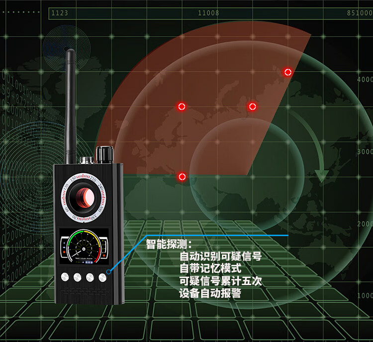 红外信号红光探测器反窃听装置监控设备摄像头防偷拍检测器仪s16探测