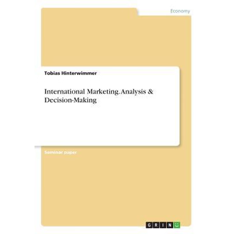 预订International Marketing. Analysis & Decision-Making