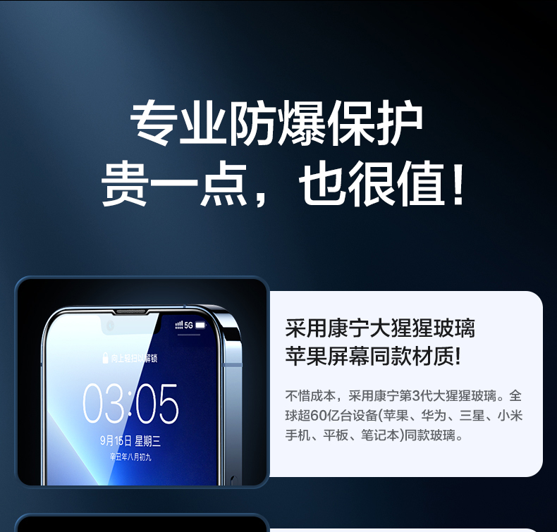 闪魔苹果13钢化膜iphone13promax手机膜12pro康宁全屏高清抗指纹防爆