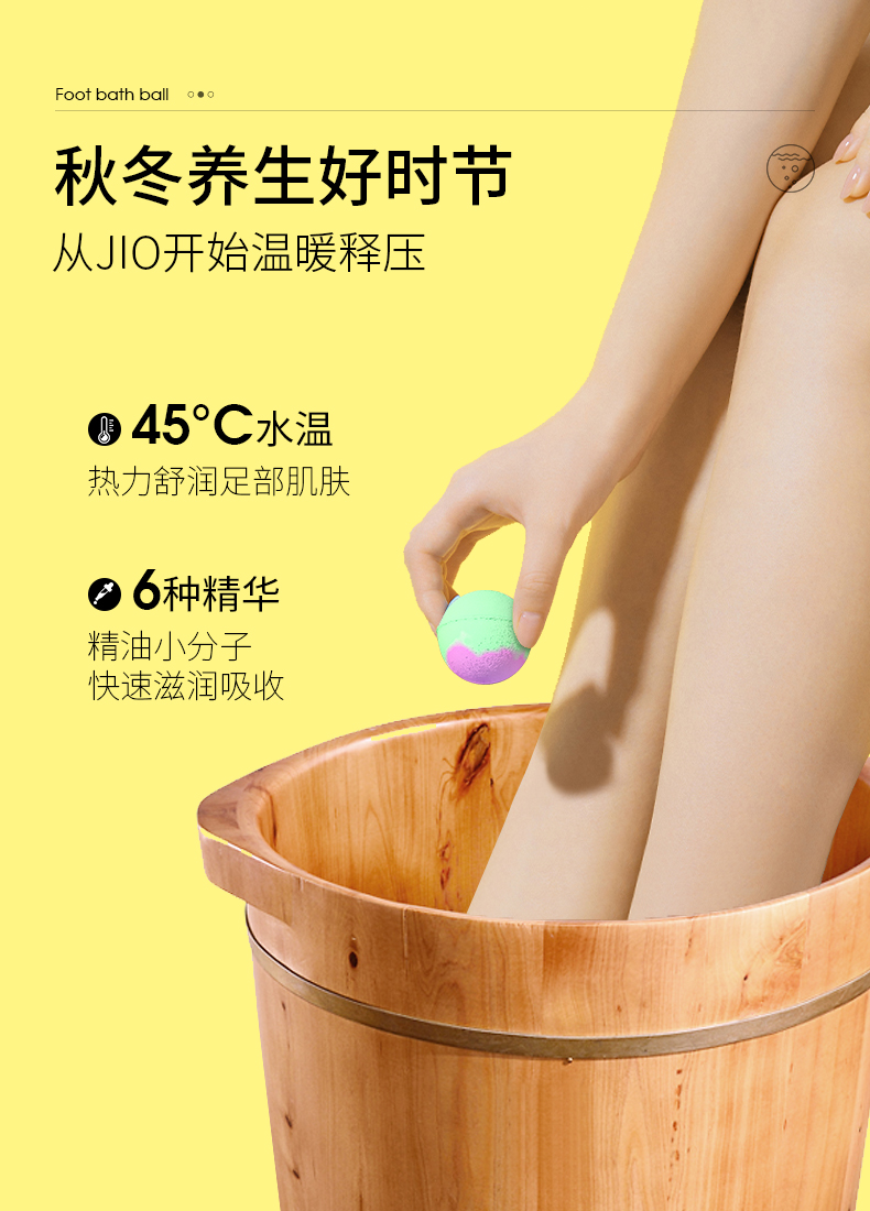 CCA草本精油足浴球泡泡浴盐嫩肤红花草本艾草生姜泡脚球足浴丸 COCOAMELIA CCA足浴球*1盒 120g