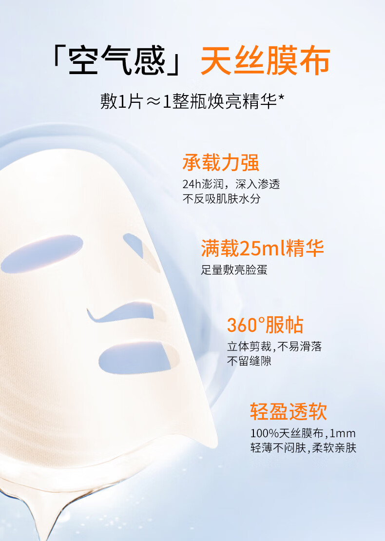 NACO虾青素水光莹润面膜熬夜补水保湿去暗沉淡黄提亮肤色急救面膜 虾青素面膜5盒（27片）