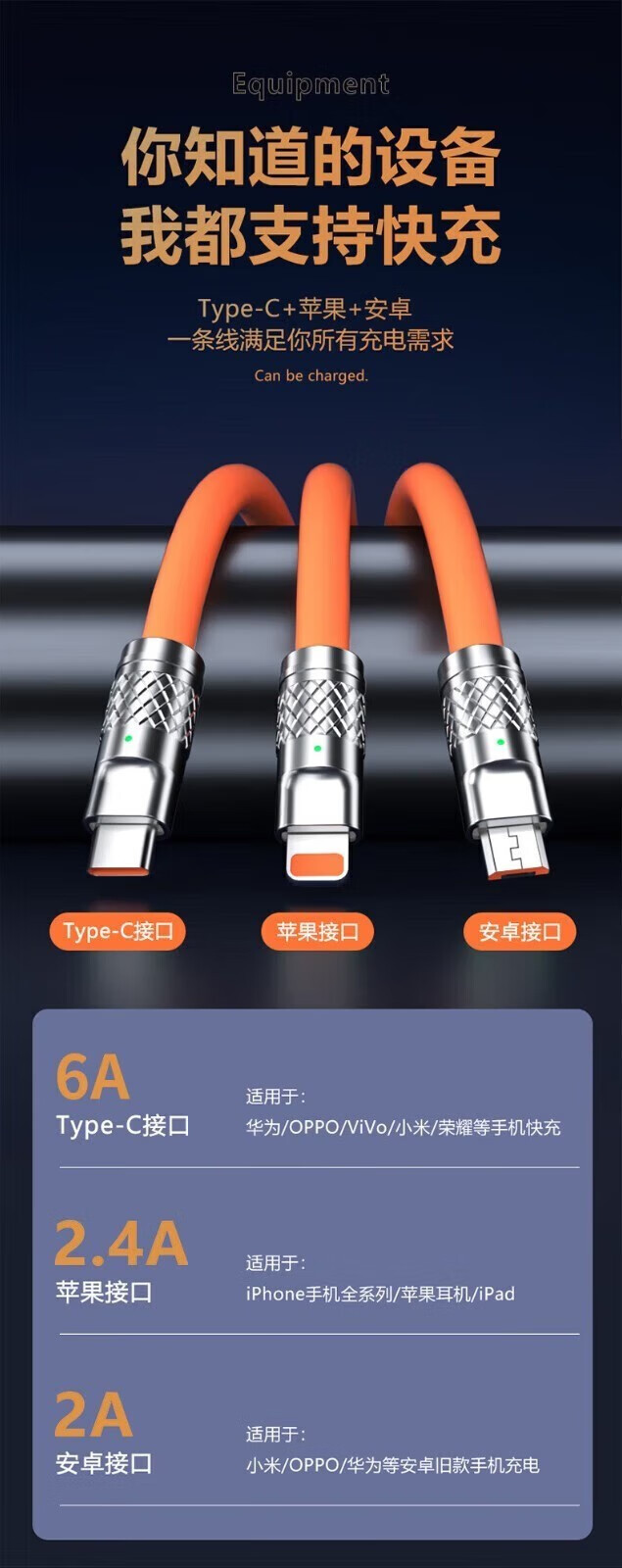宝薇泉【120W】三合一充电护手霜6A快一拖头二合一多功能 颜色随机