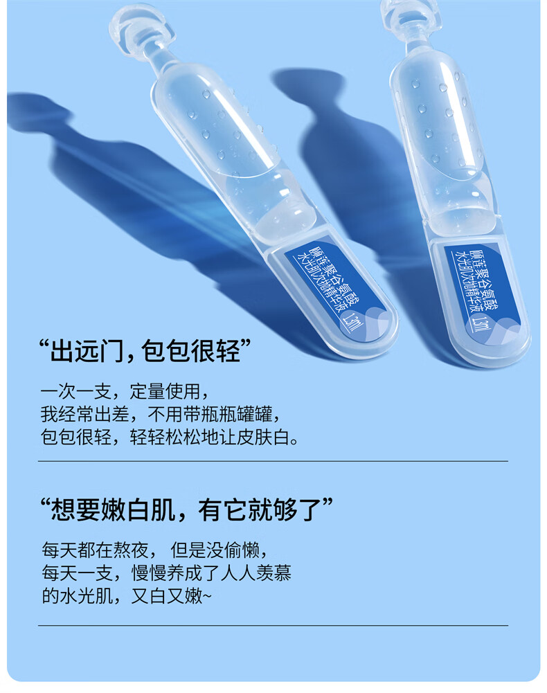 颐莲（RELLET）聚谷氨酸水光肌次抛精华液 提亮肤色玻尿酸保湿 30支礼盒装
