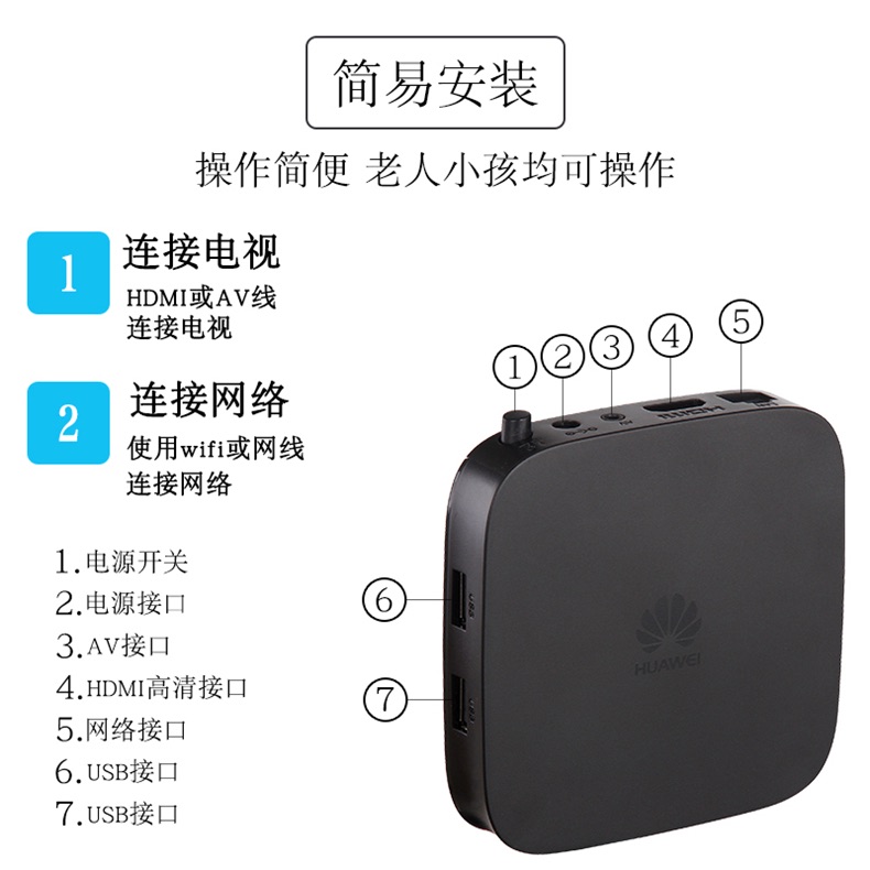 爱国者aigo联名华为网络高清机顶盒通4k家用5gwifi投屏蓝牙智能语音