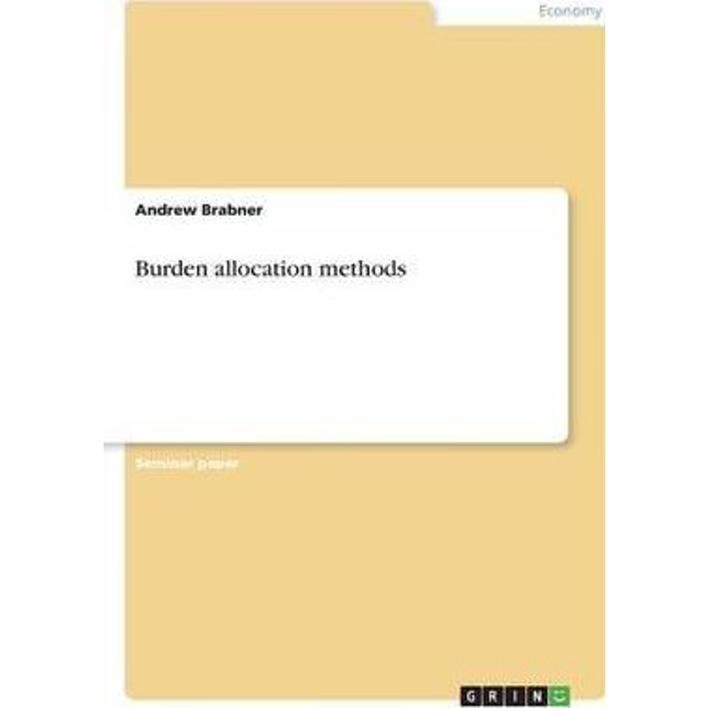 按需印刷不退不换Burden allocation methods[9783638777322]