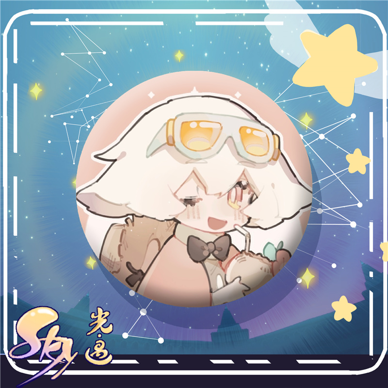 动漫sky光遇周边徽章百鸟卡卡西平菇双子公主头二次元胸针吧唧8马口铁