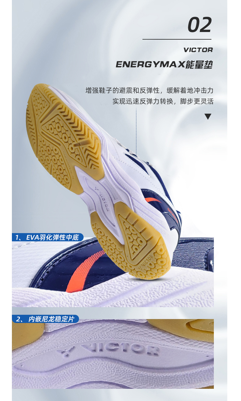 victor羽毛球鞋_VICTOR 威克多 中性款羽毛球鞋 A170