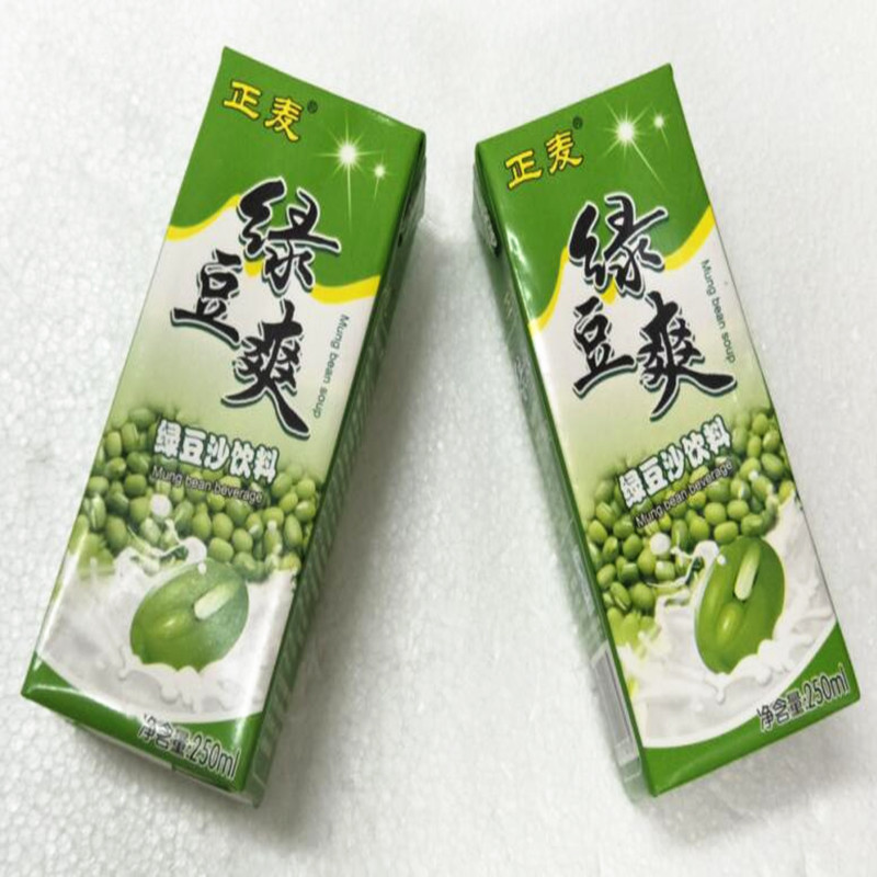 正麦绿豆爽绿豆沙250ml24盒夏日清凉饮品饮料喝前摇摇整箱