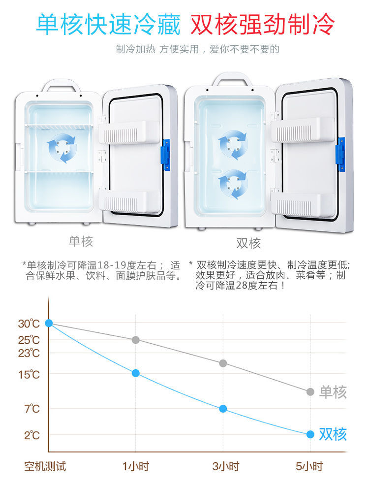 索美特冷冻箱便携小冰箱迷你小型家用留样冰箱学生宿舍车家两用冷藏