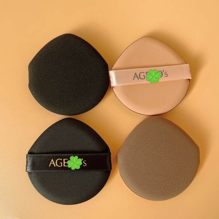 Age气垫粉扑粉饼干湿两用散粉粉底液专用不吃粉水滴圆形爱敬通用 水滴4片装 Age 纳斯等粉底液通用