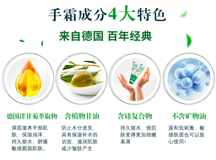 HERBACIN德国原装进口小甘菊护手霜礼盒套盒教师节礼盒节日礼物男女送员工 小王子礼盒（新经典+玫瑰+唇膏）