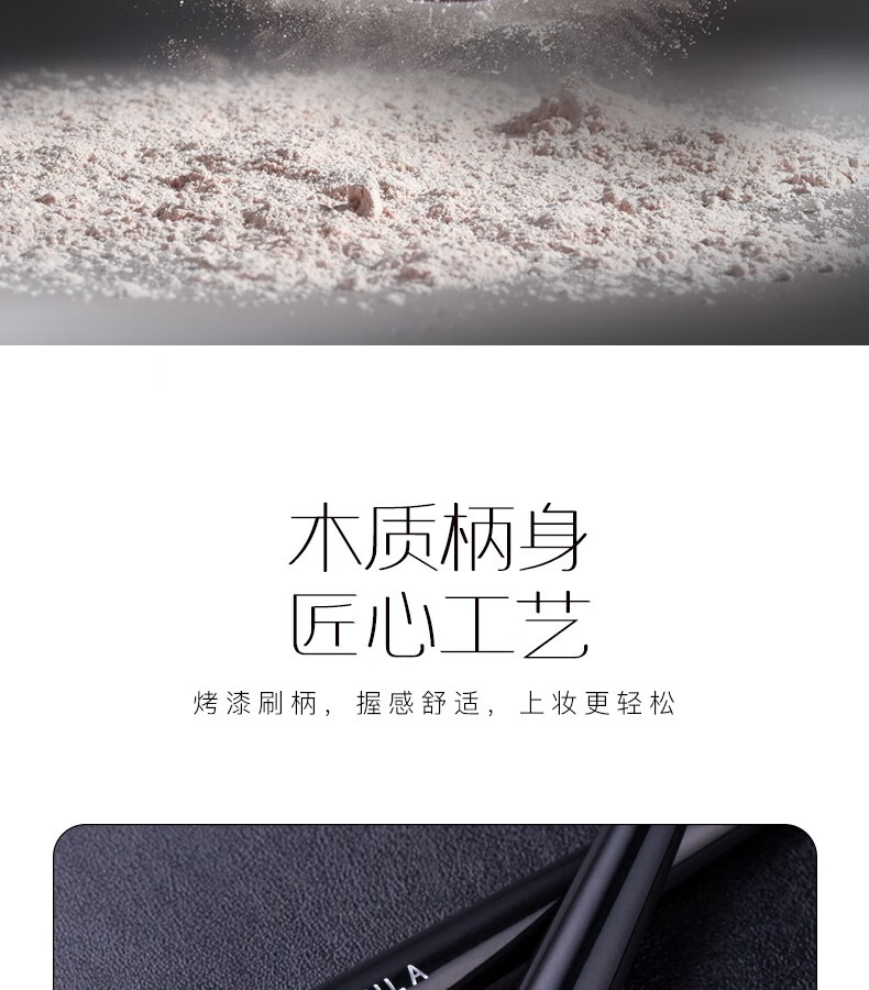 AOLANLA 72号蓬松柔软大号镰刀型修容刷腮红刷高光刷斜角化妆刷带收纳盒便携化妆工具单支 72号斜角修容刷