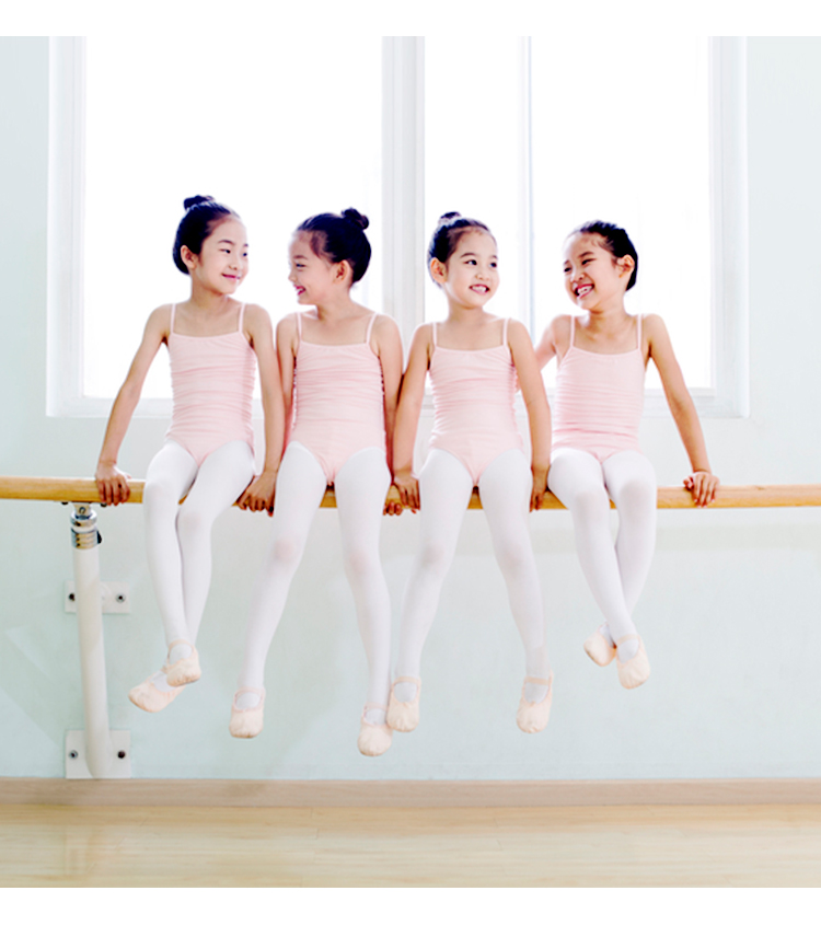 小茉莉儿童舞蹈袜连裤袜女童白色粉色芭蕾袜芭蕾舞练功服练功袜黑色小