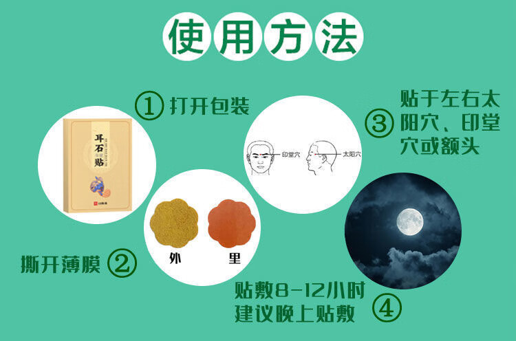 精选好物耳石贴耳石症目眩疲劳乏力恶心呕吐头重脚轻眼震耳部受伤耳石