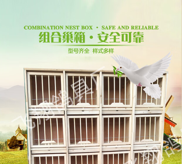 宝宠派信鸽组合巢箱赛鸽子笼子木质鸽具大号养殖配对笼实木种鸽放飞笼